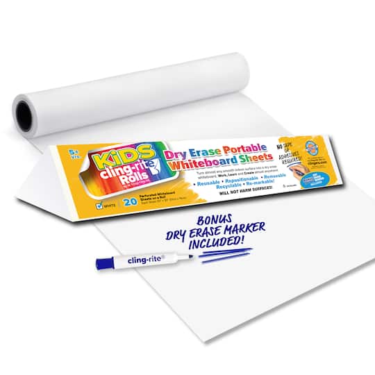 Kids Cling-rite Dry Erase Roll